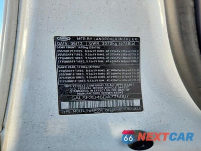 Zdjęcie 13 z 13 samochodu: 2013 LAND ROVER RANGE ROVER SPORT HSE VIN:SALSF2D46DA775007 - miniatura
