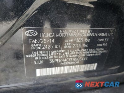 Zdjęcie 13 z 13 samochodu: 2014 HYUNDAI SONATA GLS VIN:5NPEB4ACXEH903444 - miniatura