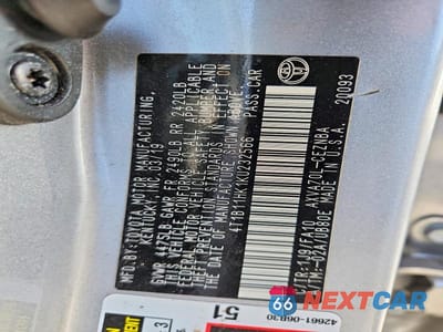 Zdjęcie 12 z 12 samochodu: 2019 TOYOTA CAMRY LE VIN:4T1B11HK1KU232566 - miniatura