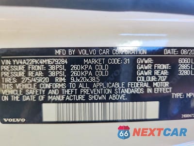 Zdjęcie 12 z 12 samochodu: 2021 VOLVO XC90 T6 MOMENTUM VIN:YV4A22PK4M1679284 - miniatura