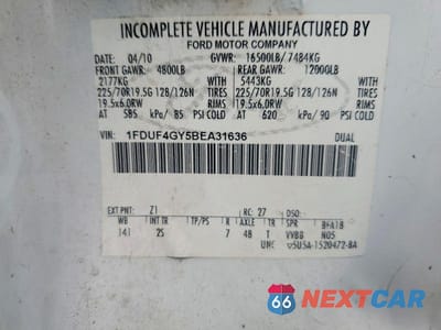 Zdjęcie 10 z 10 samochodu: 2011 FORD F450 SUPER DUTY VIN:1FDUF4GY5BEA31636 - miniatura