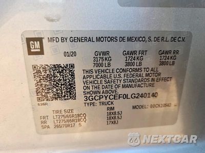 Zdjęcie 13 z 13 samochodu: 2020 CHEVROLET SILVERADO K1500 TRAIL BOSS CUSTOM VIN:3GCPYCEF0LG240140 - miniatura