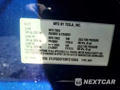 Zdjęcie 14 z 14 samochodu: 2021 TESLA MODEL Y VIN:5YJYGDEFXMF215864 - miniatura