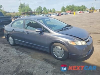 Czwarte zdjęcie samochodu z boku: 2008 HONDA CIVIC HYBRID VIN:JHMFA36228S017611 - miniatura