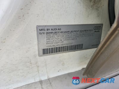 Zdjęcie 13 z 13 samochodu: 2011 AUDI S4 PREMIUM PLUS VIN:WAUBGAFL5BA060331 - miniatura