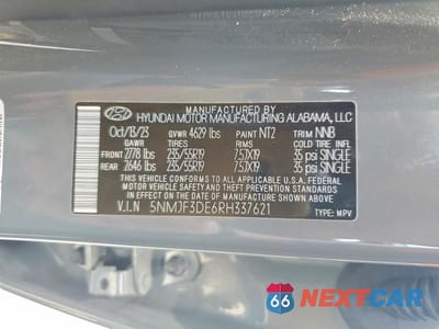 Zdjęcie 14 z 14 samochodu: 2024 HYUNDAI TUCSON SEL VIN:5NMJF3DE6RH337621 - miniatura