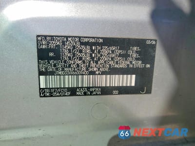 Zdjęcie 13 z 13 samochodu: 2006 TOYOTA RAV4 BASE VIN:JTMBD33VX66009400 - miniatura
