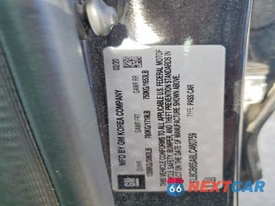 Zdjęcie 12 z 12 samochodu: 2020 CHEVROLET SPARK LS VIN:KL8CB6SA8LC460759 - miniatura
