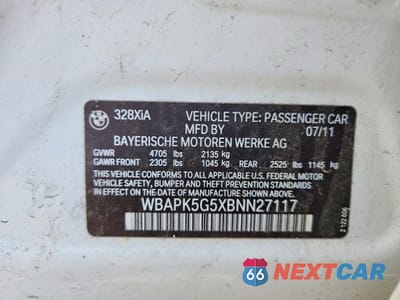 Zdjęcie 12 z 12 samochodu: 2011 BMW 328 VIN:WBAPK5G5XBNN27117 - miniatura