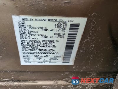 Zdjęcie 12 z 12 samochodu: 2005 NISSAN TITAN XE VIN:1N6BA07A65N536463 - miniatura