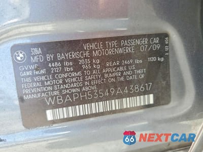 Zdjęcie 12 z 12 samochodu: 2009 BMW 328 I SULEV VIN:WBAPH53549A438617 - miniatura