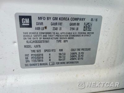 Zdjęcie 13 z 13 samochodu: 2016 BUICK ENCORE PREMIUM VIN:KL4CJHSB3GB701941 - miniatura