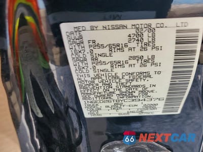 Zdjęcie 12 z 12 samochodu: 2000 NISSAN FRONTIER XE DESERT RUNNER VIN:1N6ED26T8YC394376 - miniatura