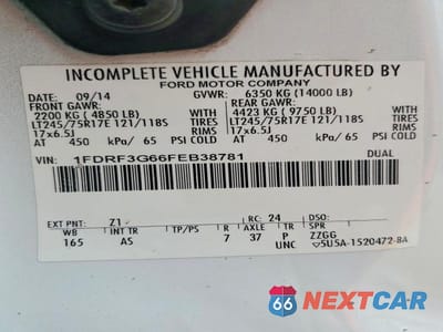 Zdjęcie 10 z 10 samochodu: 2015 FORD F350 SUPER DUTY VIN:1FDRF3G66FEB38781 - miniatura