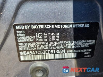 Zdjęcie 12 z 12 samochodu: 2014 BMW 528 XI VIN:WBA5A7C53ED613584 - miniatura