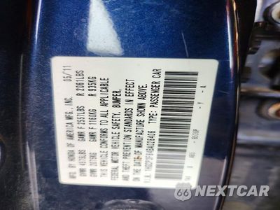 Zdjęcie 12 z 12 samochodu: 2011 HONDA ACCORD EXL VIN:1HGCP3F84BA028406 - miniatura