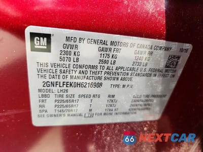Zdjęcie 13 z 13 samochodu: 2017 CHEVROLET EQUINOX LT VIN:2GNFLFEK0H6216908 - miniatura