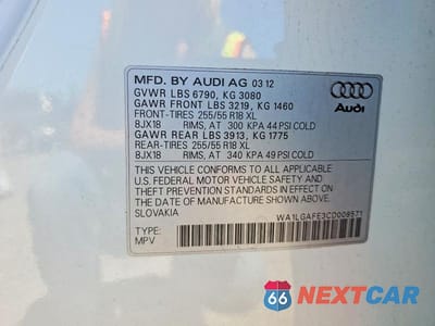 Zdjęcie 14 z 14 samochodu: 2012 AUDI Q7 PREMIUM PLUS VIN:WA1LGAFE3CD008571 - miniatura
