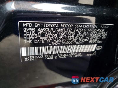 Zdjęcie 12 z 12 samochodu: 2022 LEXUS IS 300 VIN:JTHDA1D2XN5118047 - miniatura