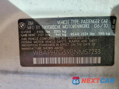 Zdjęcie 12 z 12 samochodu: 2011 BMW 328 I VIN:WBAPH7G59BNM57233 - miniatura