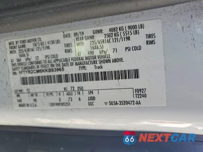 Zdjęcie 13 z 13 samochodu: 2019 FORD TRANSIT T- - DELIVERY VAN VIN:1FTYR2CM8KKB83965 - miniatura