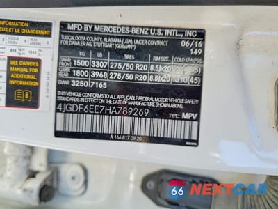 Zdjęcie 13 z 13 samochodu: 2017 MERCEDES-BENZ GLS 450 4MATIC VIN:4JGDF6EE7HA789269 - miniatura