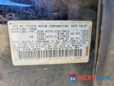 Zdjęcie 12 z 12 samochodu: 1998 TOYOTA RAV4 BASE VIN:JT3HP10V1W7075679 - miniatura