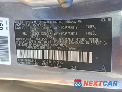Zdjęcie 13 z 13 samochodu: 2018 TOYOTA SIENNA LIMITED 7-PASSENGER VIN:5TDYZ3DC5JS931106 - miniatura