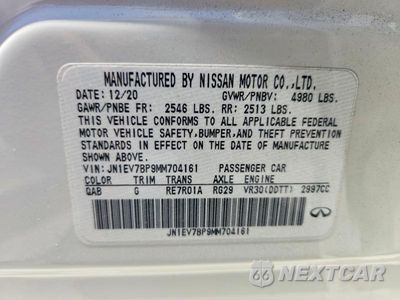 Zdjęcie 12 z 12 samochodu: 2021 INFINITI Q50 LUXE VIN:JN1EV7BP9MM704161 - miniatura