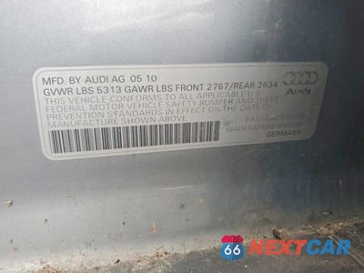 Zdjęcie 12 z 12 samochodu: 2010 AUDI A6 PRESTIGE VIN:WAUKGAFB9AN087384 - miniatura