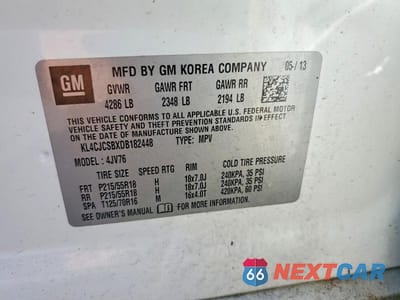 Zdjęcie 13 z 13 samochodu: 2013 BUICK ENCORE VIN:KL4CJCSBXDB182448 - miniatura