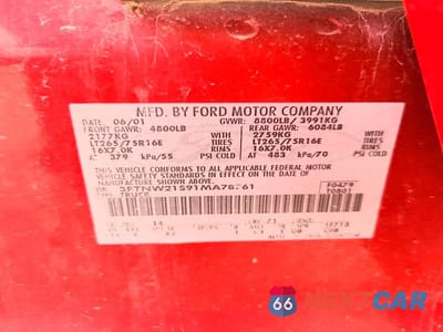 Zdjęcie 13 z 13 samochodu: 2001 FORD SUPER DUTY F-250 LAR VIN:3FTNW21S91MA78761 - miniatura