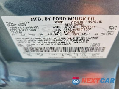 Zdjęcie 13 z 13 samochodu: 2011 FORD ESCAPE LIMITED VIN:1FMCU0EGXBKB94935 - miniatura