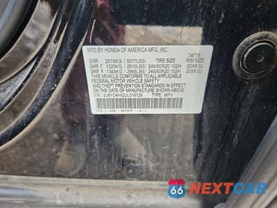 Zdjęcie 13 z 13 samochodu: 2018 ACURA MDX TECHNOLOGY VIN:5J8YD4H52JL019729 - miniatura