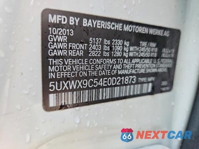Zdjęcie 13 z 13 samochodu: 2014 BMW X3 XDRIVE28I VIN:5UXWX9C54E0D21873 - miniatura