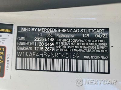 Zdjęcie 12 z 12 samochodu: 2022 MERCEDES-BENZ C 300 4MATIC VIN:W1KAF4HB9NR045169 - miniatura
