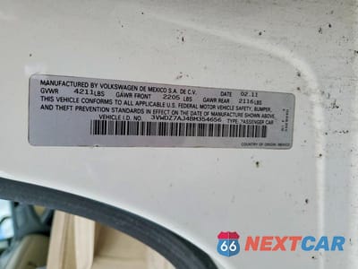 Zdjęcie 12 z 12 samochodu: 2011 VOLKSWAGEN JETTA SE VIN:3VWDZ7AJ4BM354656 - miniatura