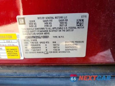 Zdjęcie 12 z 12 samochodu: 2016 GMC ACADIA SLT-1 VIN:1GKKVRKD5GJ108881 - miniatura