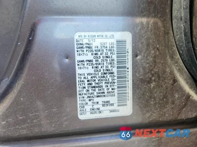 Zdjęcie 13 z 13 samochodu: 2012 NISSAN MURANO S VIN:JN8AZ1MW8CW231555 - miniatura