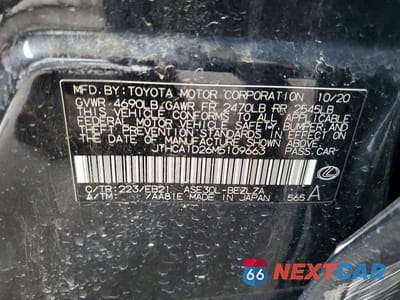 Zdjęcie 12 z 12 samochodu: 2021 LEXUS IS 300 VIN:JTHCA1D26M5109663 - miniatura