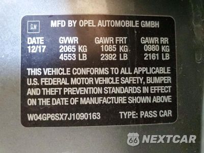 Zdjęcie 13 z 13 samochodu: 2018 BUICK REGAL ESSENCE VIN:W04GP6SX7J1090163 - miniatura