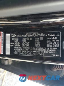 Zdjęcie 13 z 13 samochodu: 2022 HYUNDAI TUCSON SEL VIN:5NMJFCAE3NH027988 - miniatura