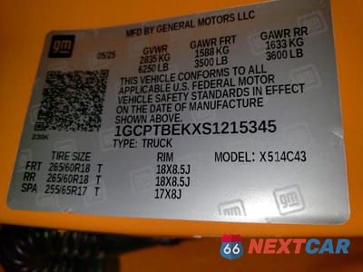 Zdjęcie 12 z 12 samochodu: 2025 CHEVROLET COLORADO VIN:1GCPTBEKXS1215345 - miniatura