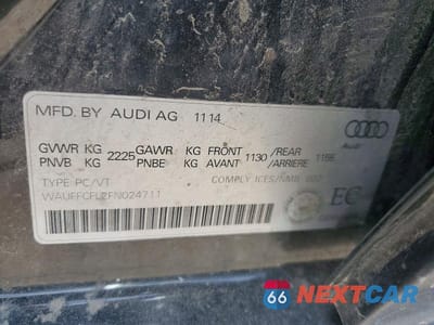 Zdjęcie 12 z 12 samochodu: 2015 AUDI A4 PREMIUM PLUS VIN:WAUFFCFL2FN024711 - miniatura
