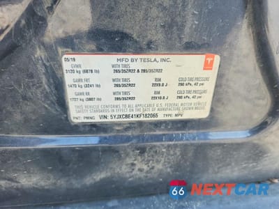 Zdjęcie 12 z 12 samochodu: 2019 TESLA MODEL X VIN:5YJXCBE41KF182065 - miniatura