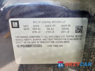 Zdjęcie 12 z 12 samochodu: 2015 CHEVROLET CRUZE LTZ VIN:1G1PG5SB8F7253050 - miniatura