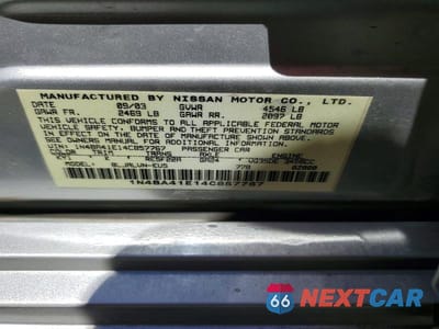Zdjęcie 13 z 13 samochodu: 2004 NISSAN MAXIMA 3.5 SE VIN:1N4BA41E14C857767 - miniatura