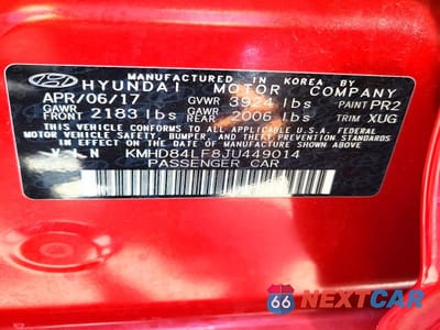 Zdjęcie 12 z 12 samochodu: 2018 HYUNDAI ELANTRA LIMITED VIN:KMHD84LF8JU449014 - miniatura