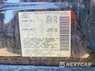 Zdjęcie 12 z 12 samochodu: 2018 NISSAN ALTIMA 2.5 SL VIN:1N4AL3APXJC227016 - miniatura