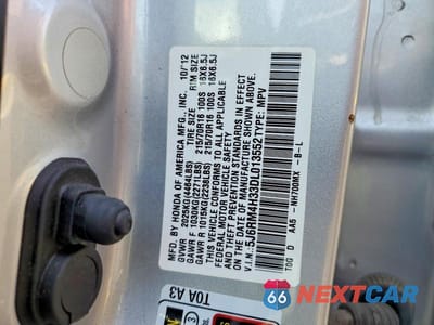 Zdjęcie 13 z 13 samochodu: 2013 HONDA CR-V LX VIN:5J6RM4H33DL013552 - miniatura